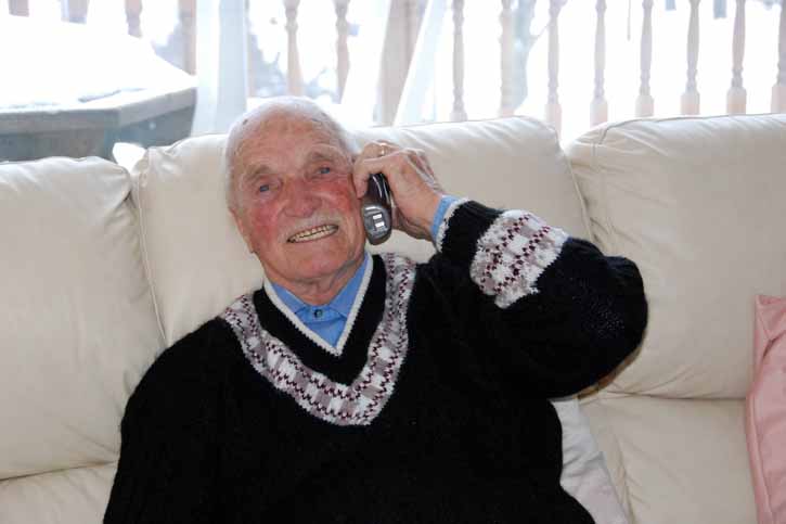 KRJ on the phone
